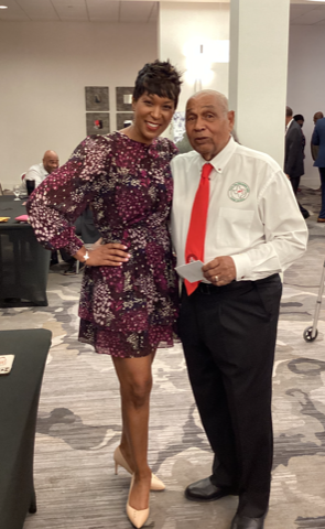 PVILCA Chairman Robert Brown and Coach Cydryce "Cyd" Carter McMillian. Photo by Burl "The Coach" Jones.